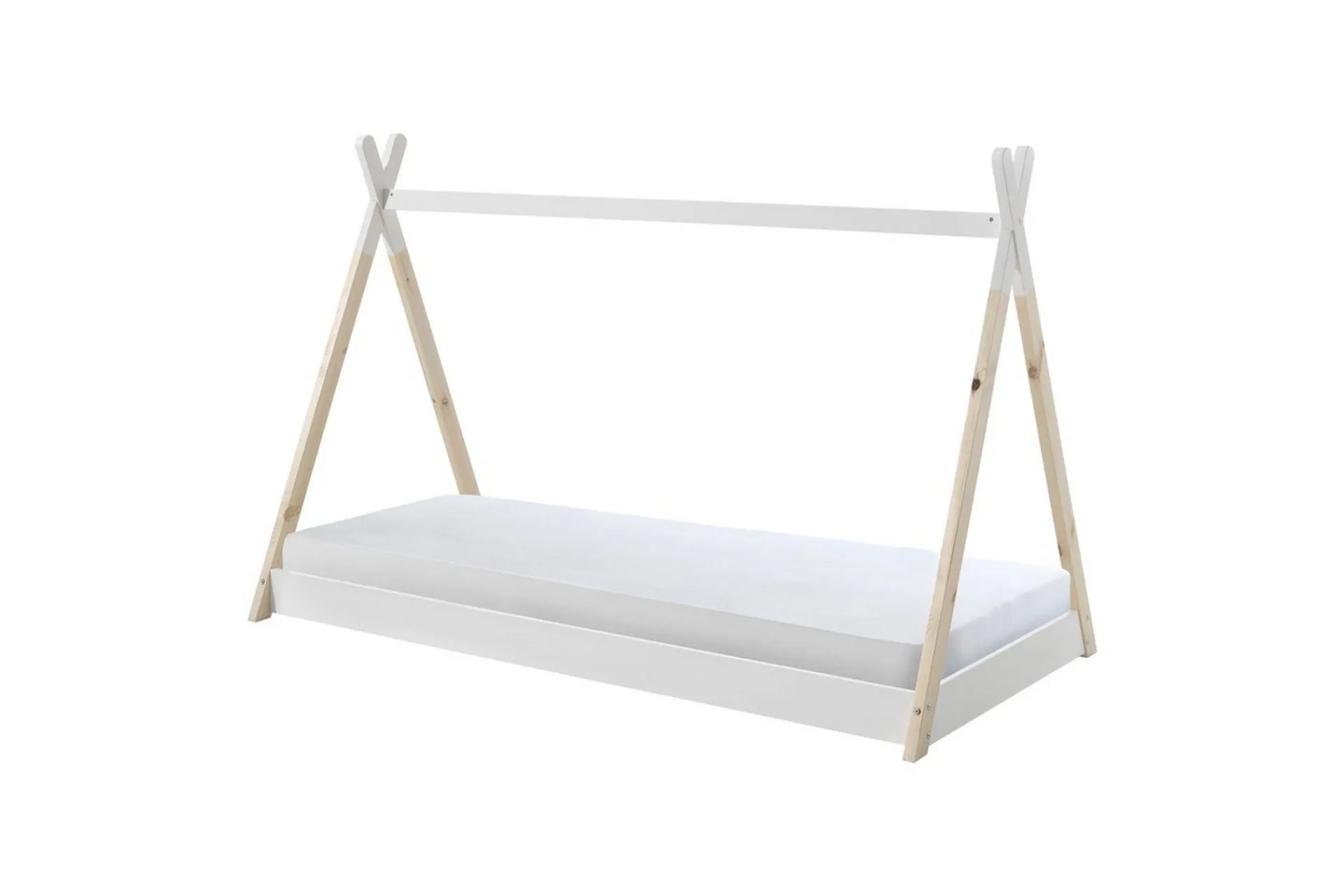 Barneseng & Juniorseng-Seng Tipi Med madrass Hvit,Natural