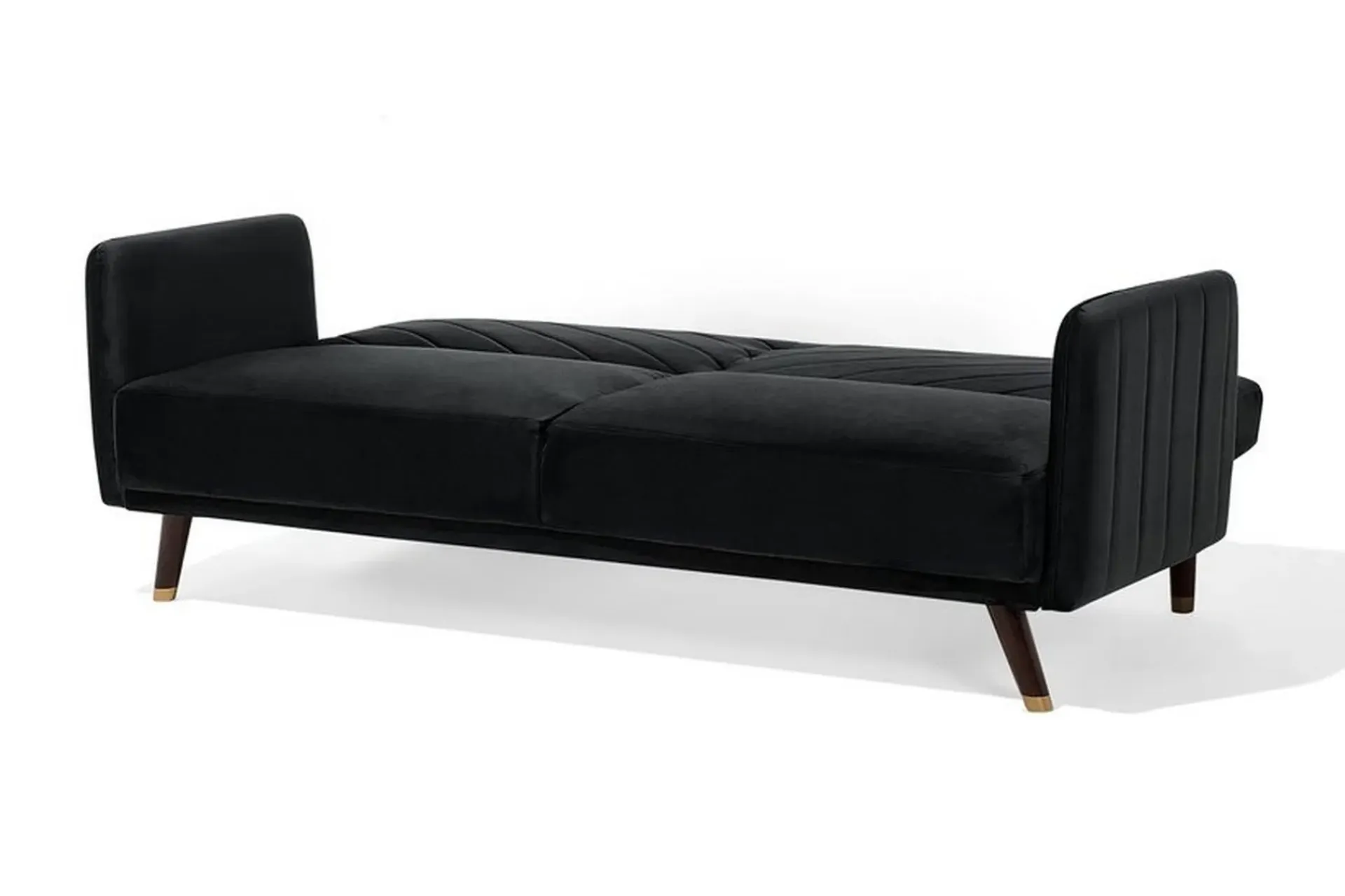 Velour Sofa & Fløyel Sofa-Senja Sovesofa 200 cm Svart