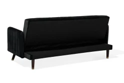 Velour Sofa & Fløyel Sofa-Senja Sovesofa 200 cm Svart
