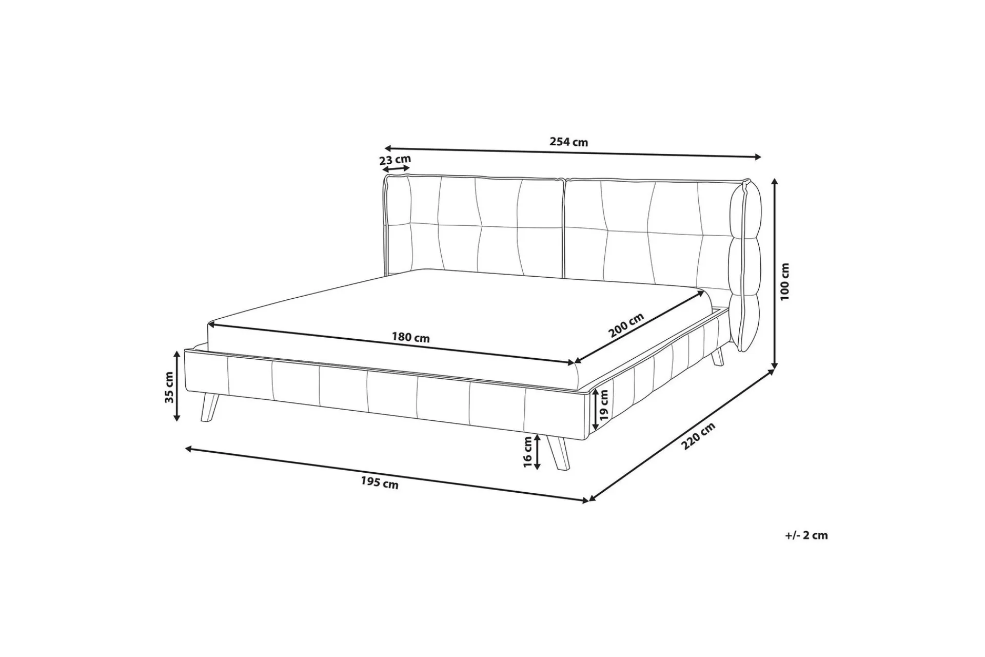 Bedly Senlis Dobbeltseng 180 | 200 cm