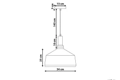 Kjøkkenlampe|Taklampe-Sepik Taklampe 34 cm Hvit
