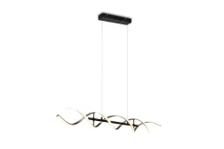 Trio Lighting Kjøkkenlampe|Vinduslampe-Sequence LED-Pendellampe /Matt Svart Børstet Aluminium