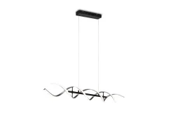 Trio Lighting Kjøkkenlampe|Vinduslampe-Sequence LED-Pendellampe /Matt Svart Børstet Aluminium