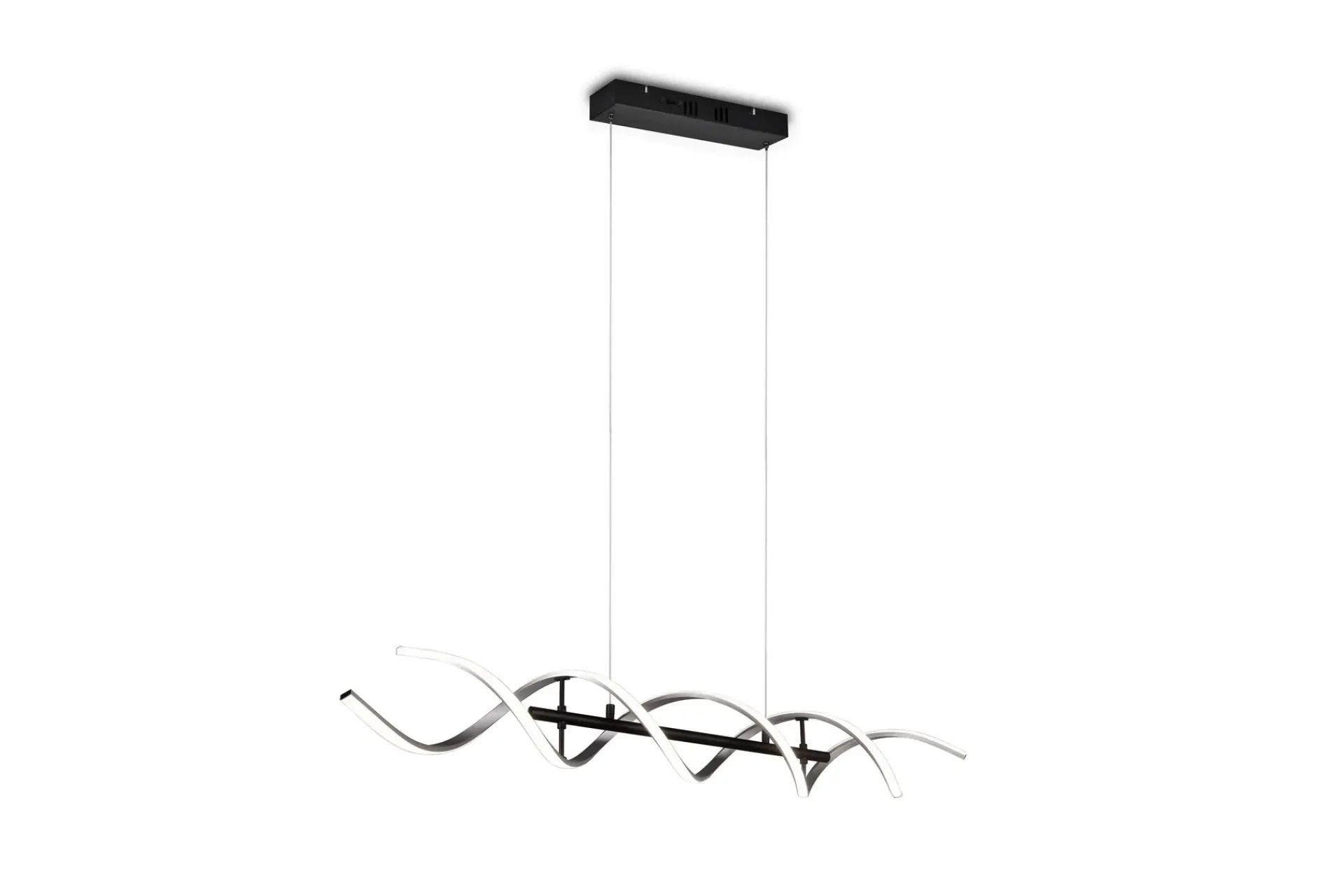 Trio Lighting Kjøkkenlampe|Vinduslampe-Sequence LED-Pendellampe /Matt Svart Børstet Aluminium