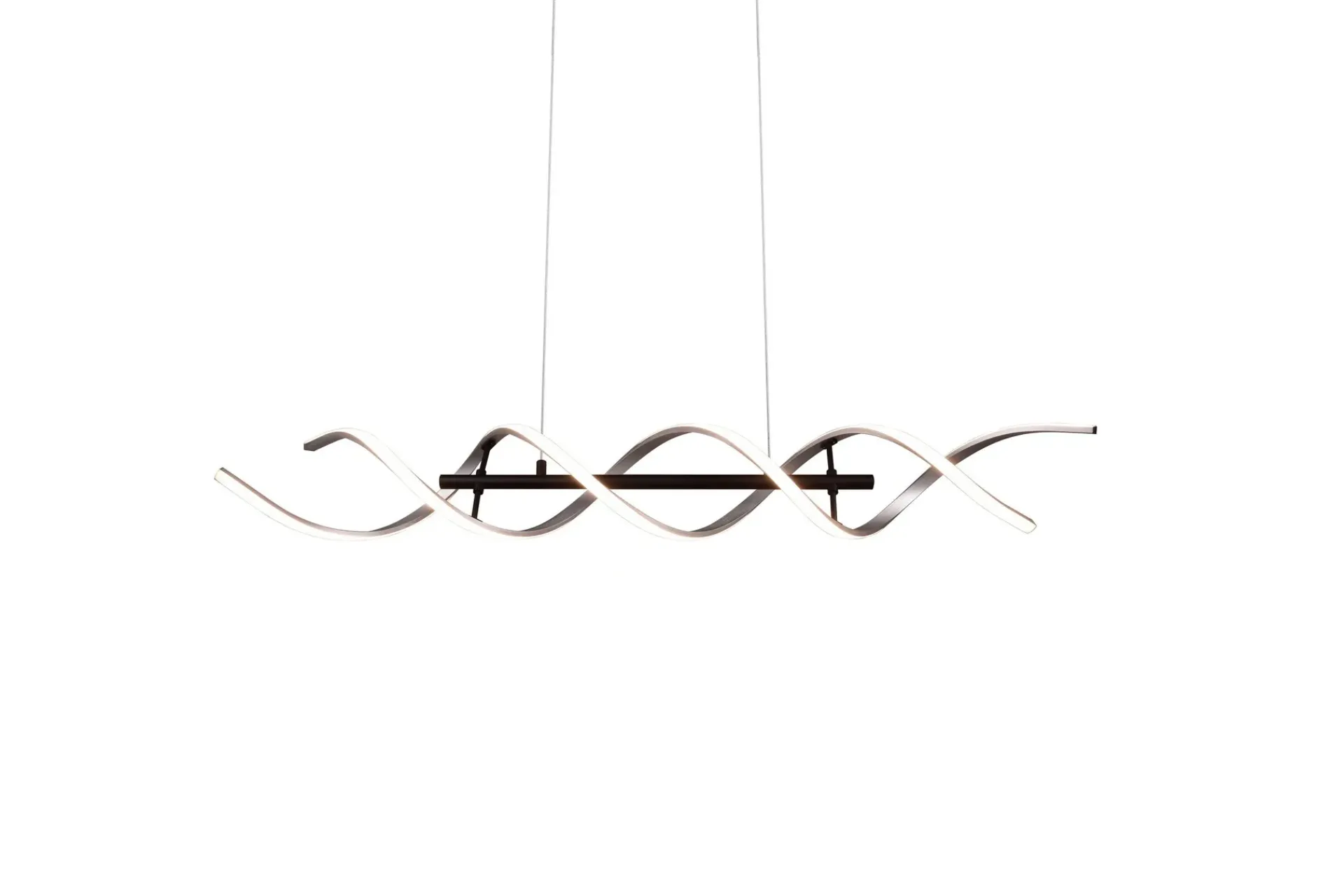 Trio Lighting Kjøkkenlampe|Vinduslampe-Sequence LED-Pendellampe /Matt Svart Børstet Aluminium
