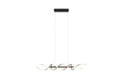 Trio Lighting Kjøkkenlampe|Vinduslampe-Sequence LED-Pendellampe /Matt Svart Børstet Aluminium