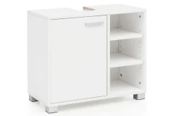 Wohnling Servantensokkel Foliert Sponplate 1 Dør 3 Lagringshyller Moderne