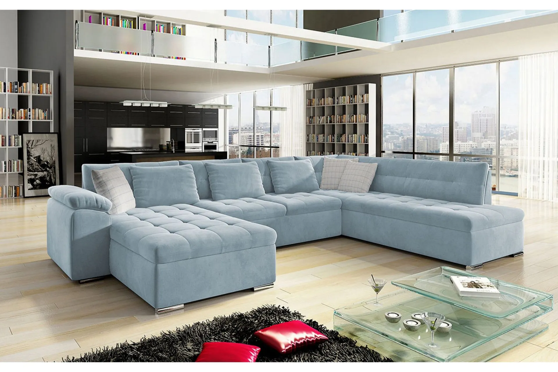 Majestic Furniture 4-seters Hjørnesovesofa