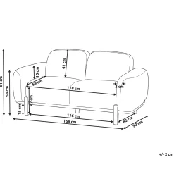 2-seters sofa Odnes i bouclé
