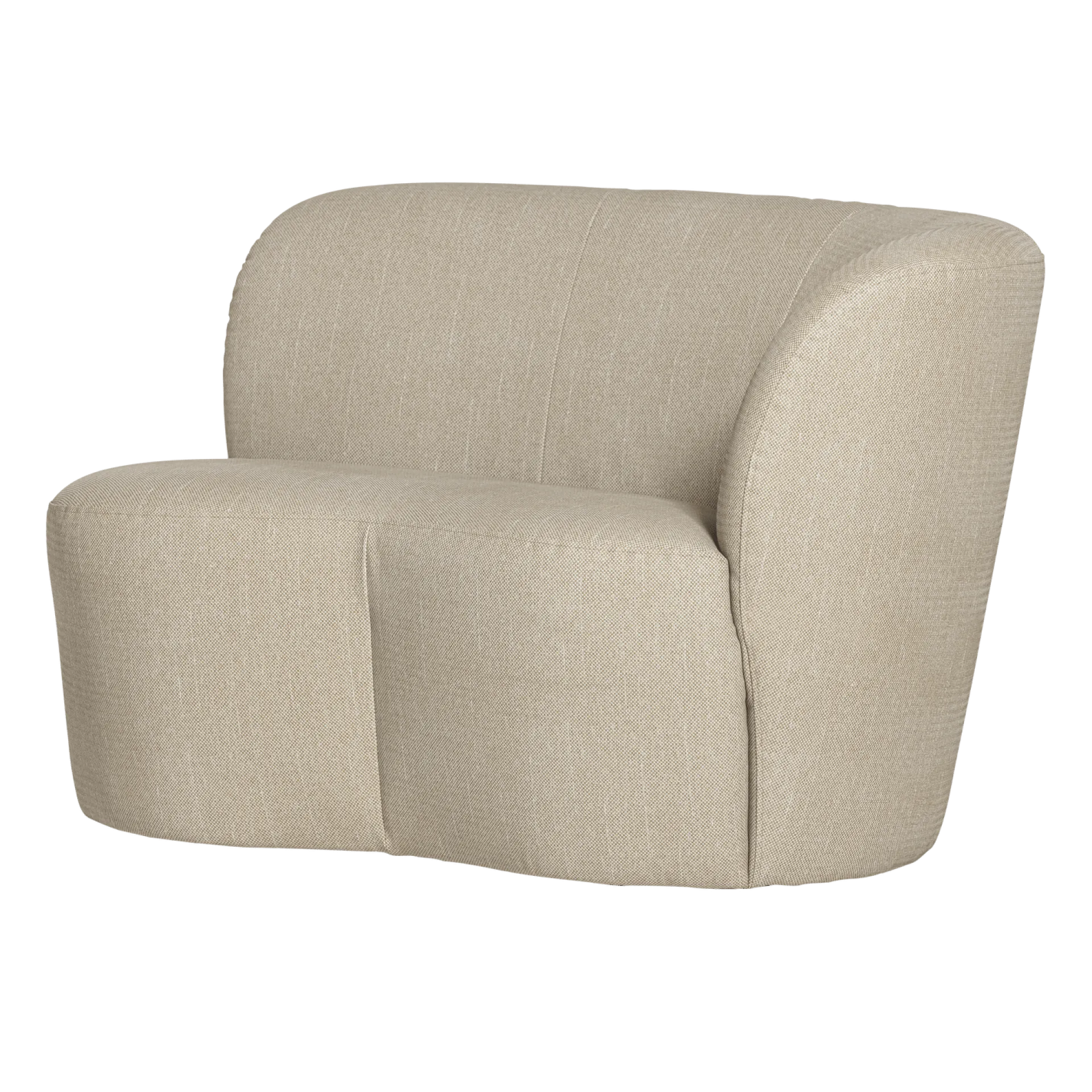 WOOOD Moduler|Moduler-2-seters sofa Stone utendørs høyre sand