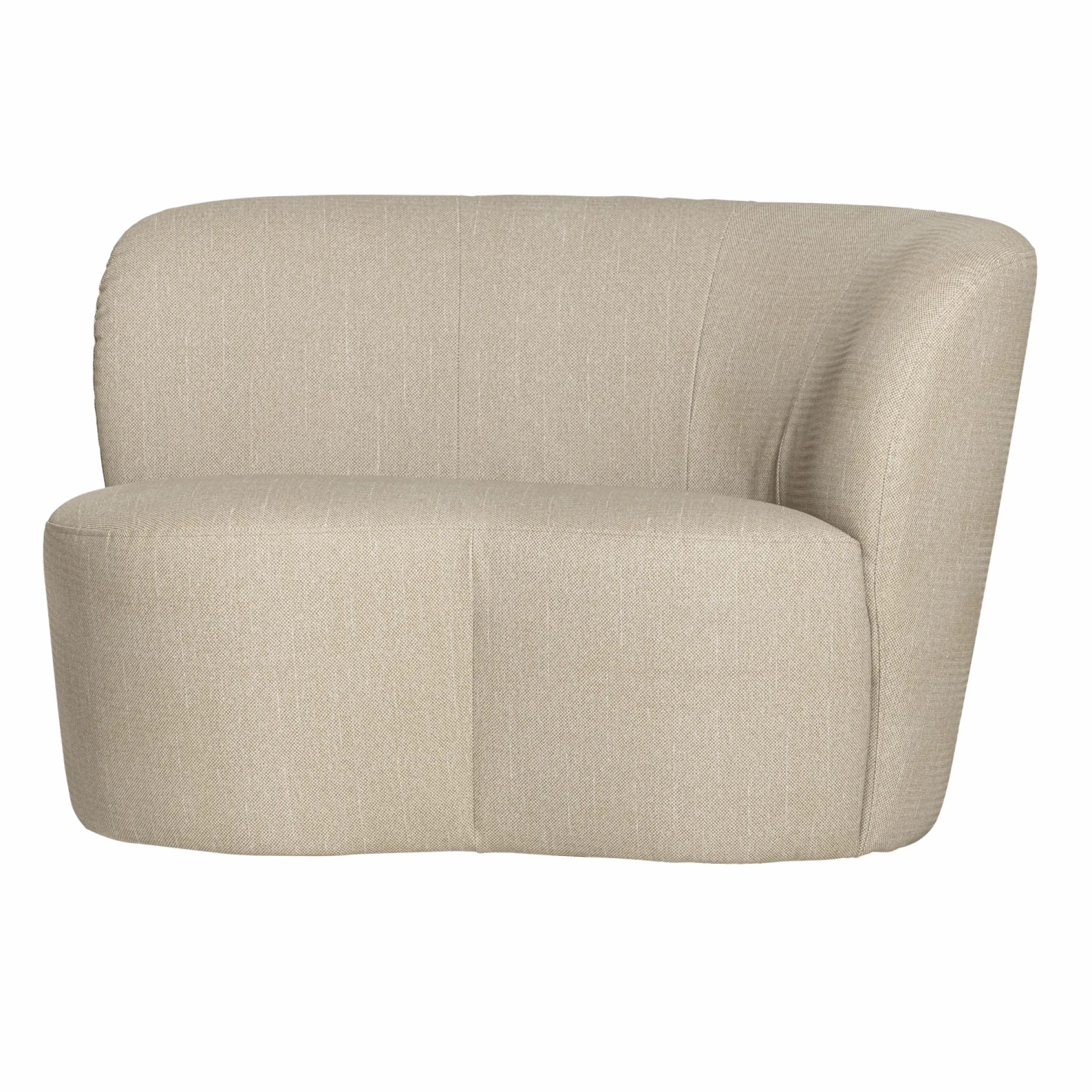 WOOOD Moduler|Moduler-2-seters sofa Stone utendørs høyre sand