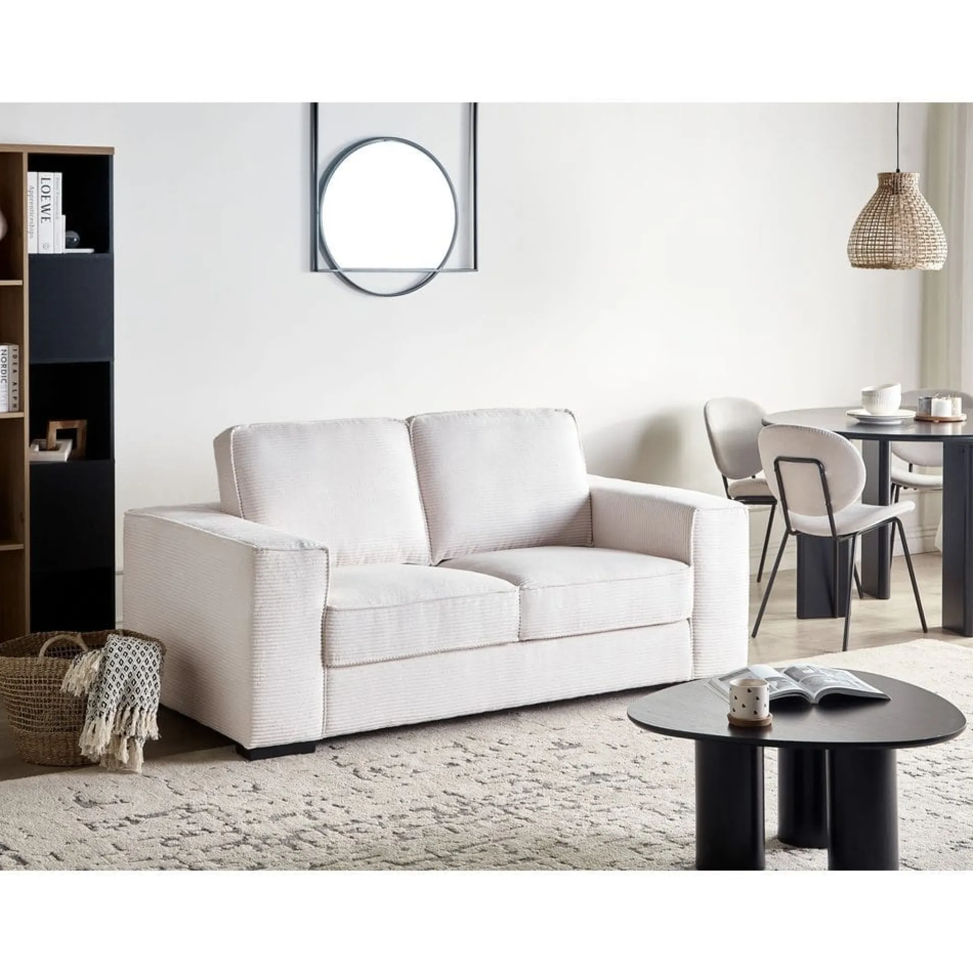 2 Seter Sofa-2-seters sofa Vikran Hvit,Svart