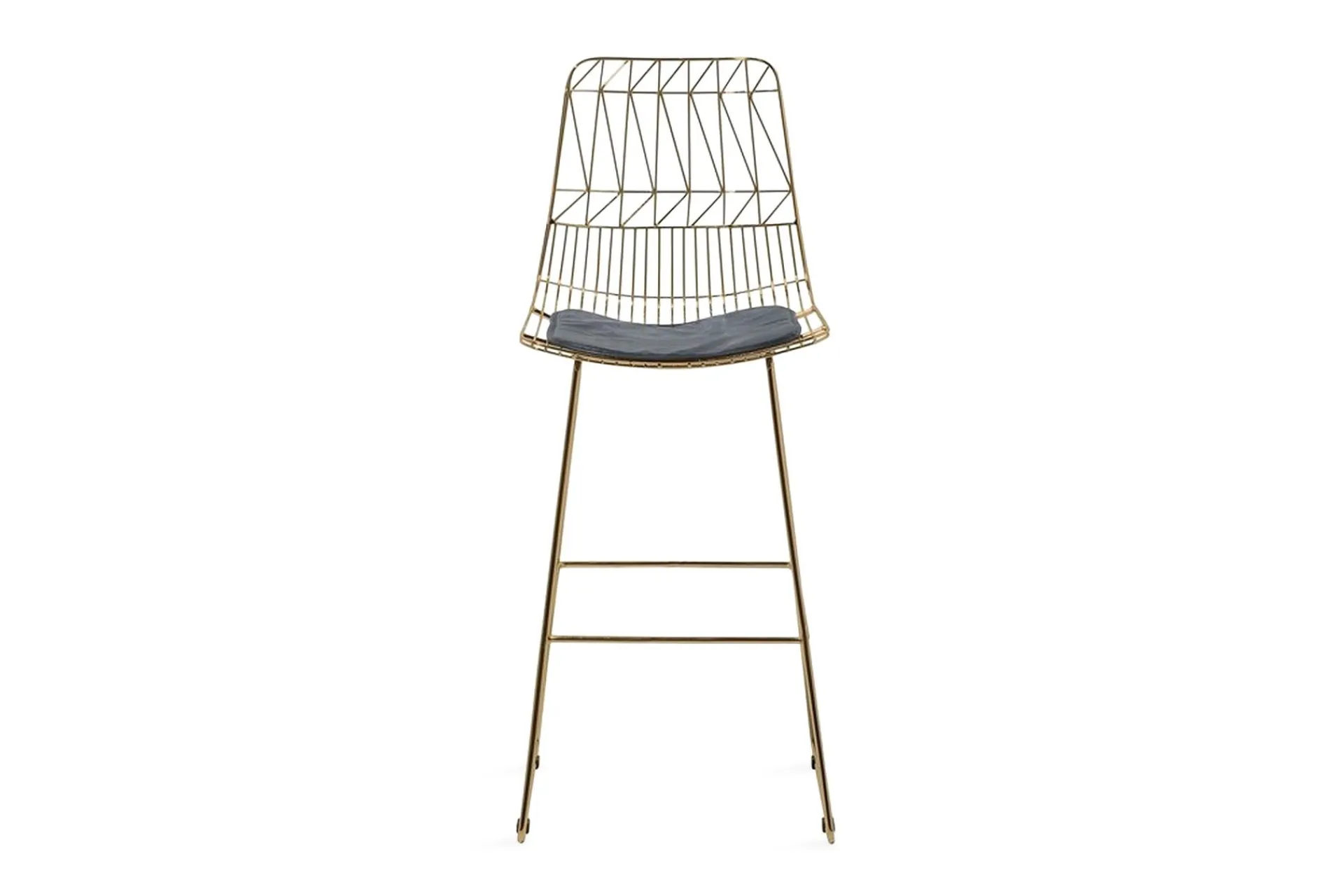 Set med 2 barstolar PRESTON Metall Guld 48cm