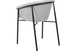 Karmstoler-Sett med 2 spisestoler Ames Grey,Svart