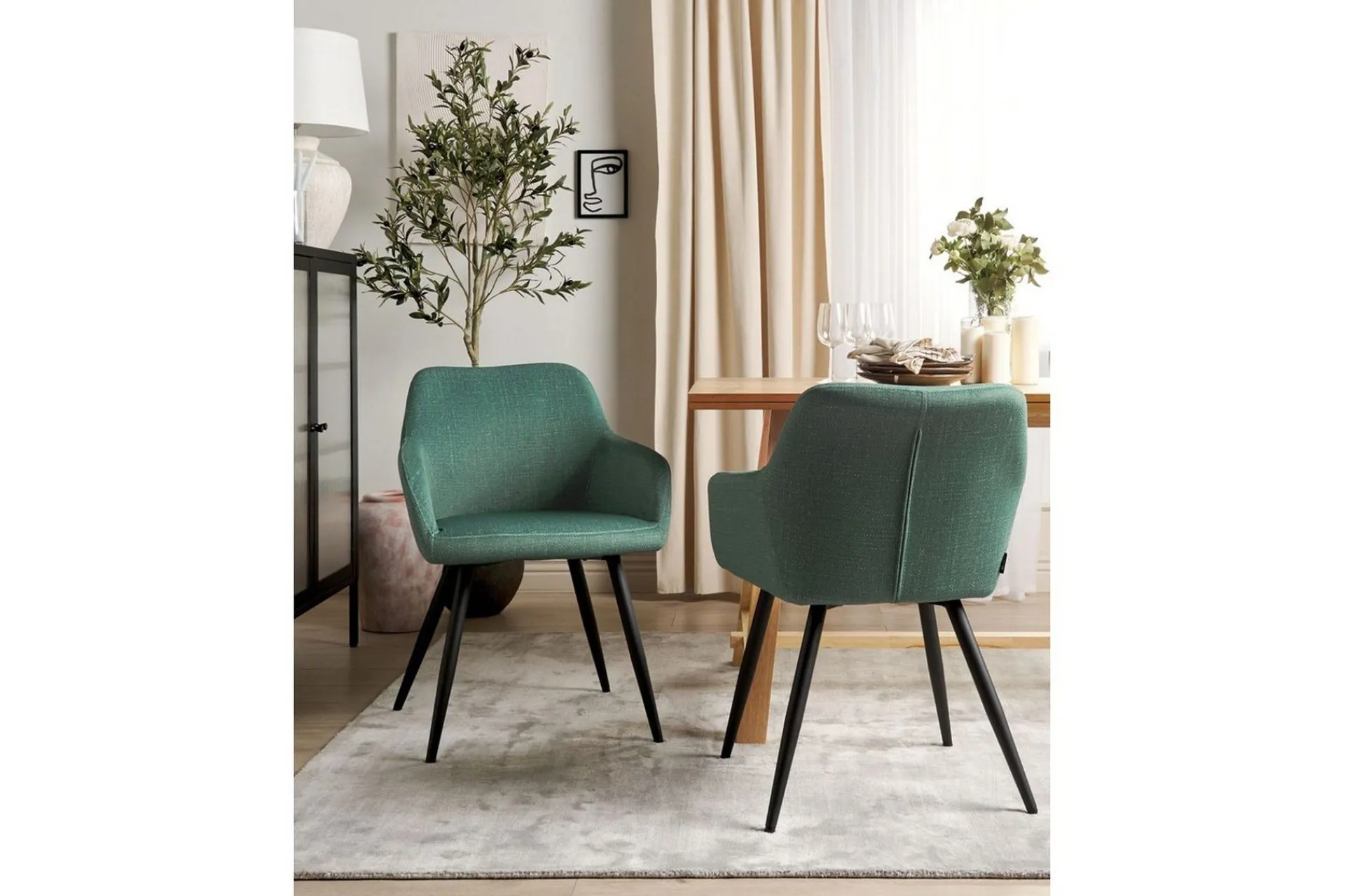 Sett med 2 spisestoler Casmalia