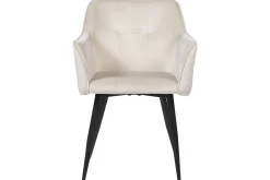 Karmstoler-Sett med 2 spisestoler Jasmin Beige,Svart