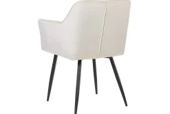 Karmstoler-Sett med 2 spisestoler Jasmin Beige,Svart
