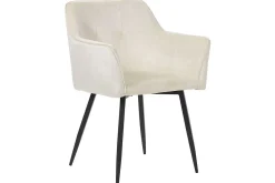 Karmstoler-Sett med 2 spisestoler Jasmin Beige,Svart