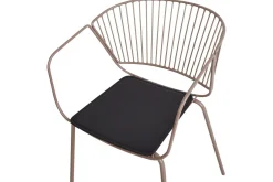 Karmstoler-Sett med 2 spisestoler Rigby Beige,Svart