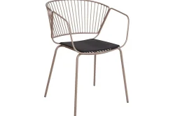 Karmstoler-Sett med 2 spisestoler Rigby Beige,Svart