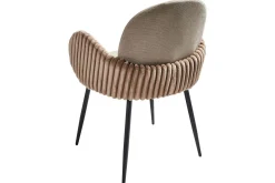 Karmstoler-Sett med 2 spisestuestoler Amity Beige,Svart,Brun