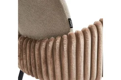 Karmstoler-Sett med 2 spisestuestoler Amity Beige,Svart,Brun