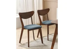 Spisestoler & Kjøkkenstoler-Sett med 2 spisestuestoler Erie Brun,Grey