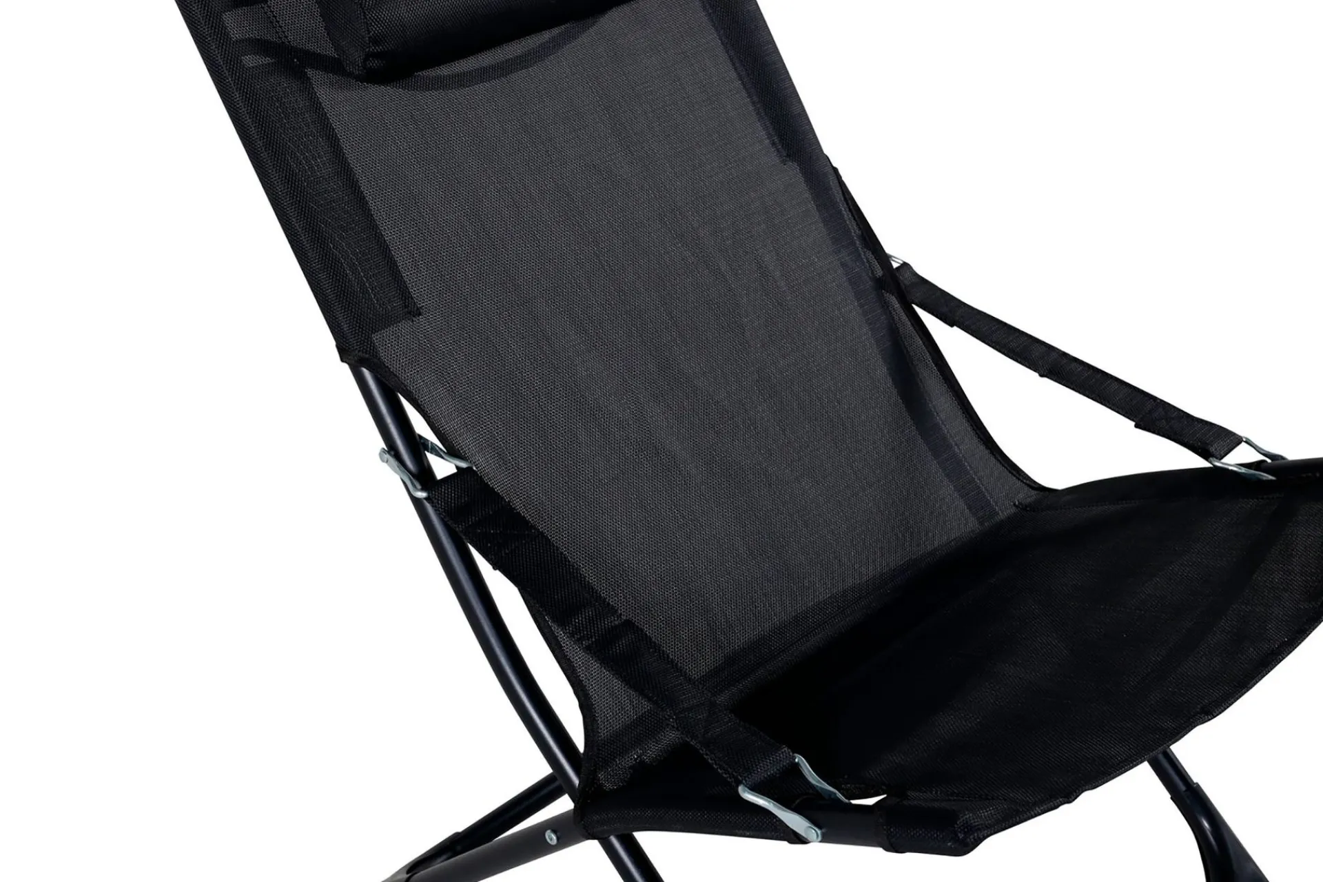 Venture Home Solstoler|Friluftsutstyr-Seville Relaxstol Sammenleggbar med Pute Svart
