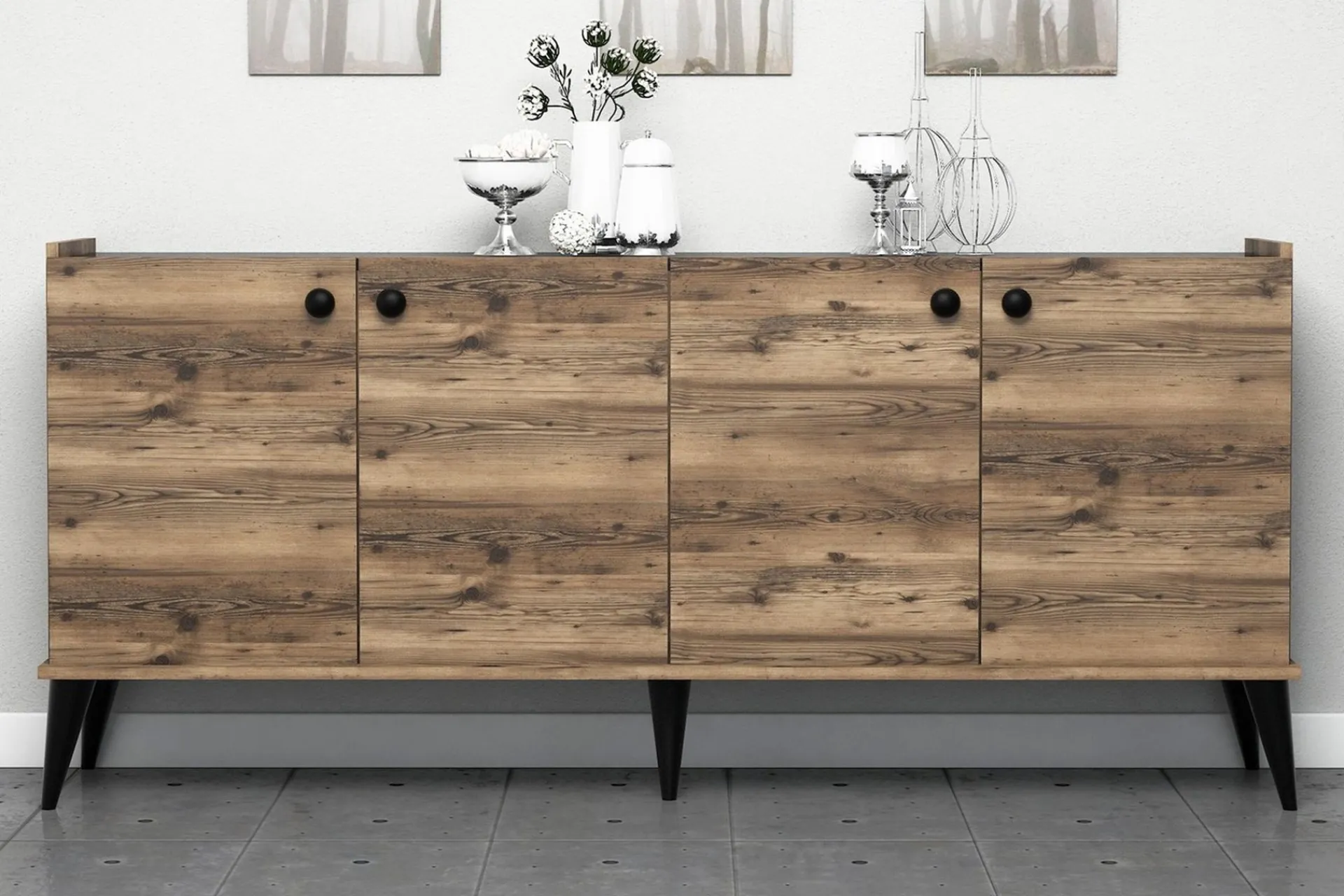 Gangbord|Avlastningsbord-Sharod Skjenk 182 cm Valnøtt