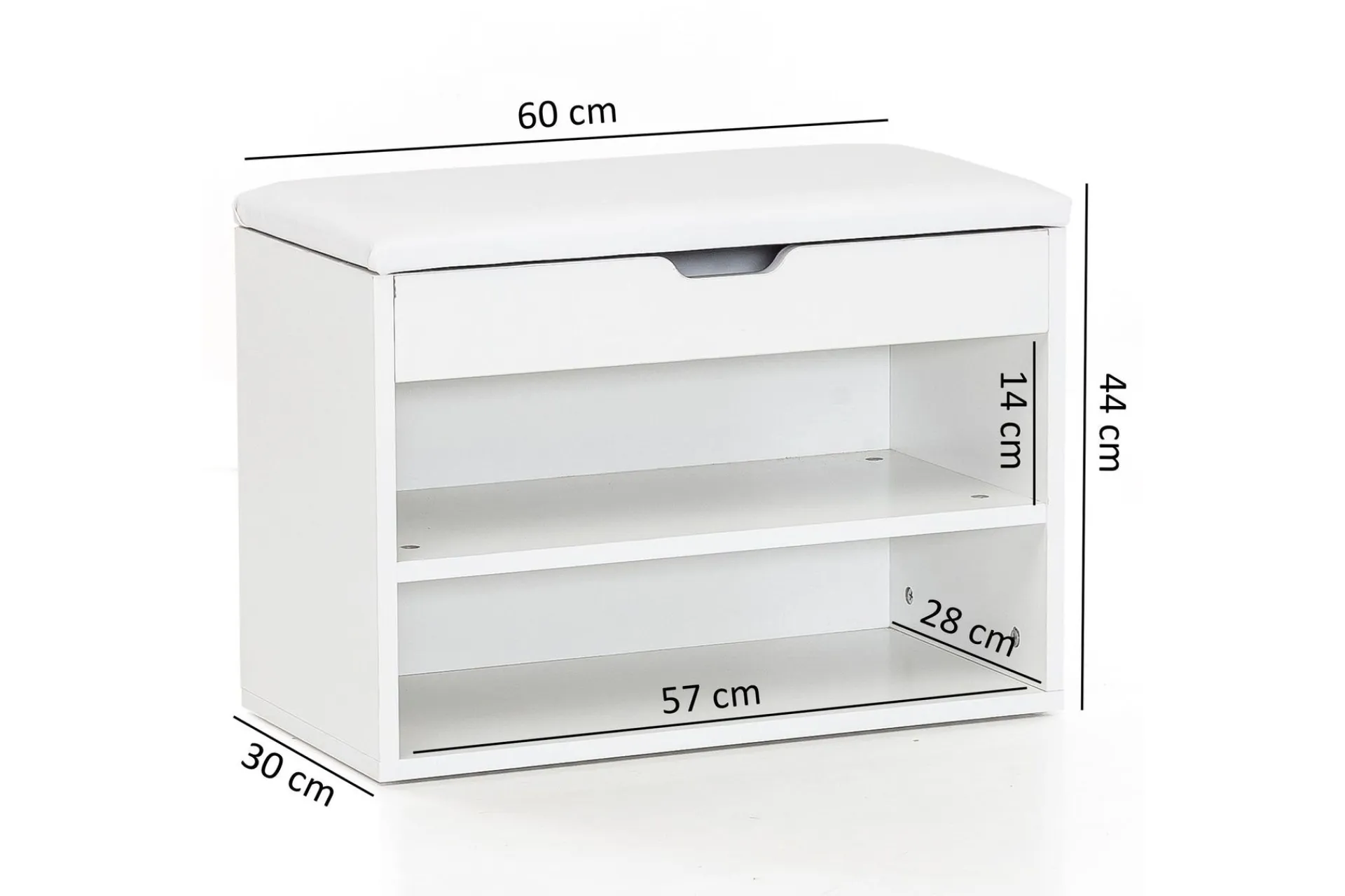 Wohnling Skohylle & Skostativ|Gangoppbevaring-Shiheem Skohylle 60x30 cm Hvit