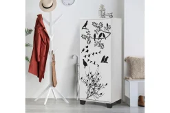 Gangoppbevaring-Shoe Cabinet Hvit|Svart Svart,Hvit