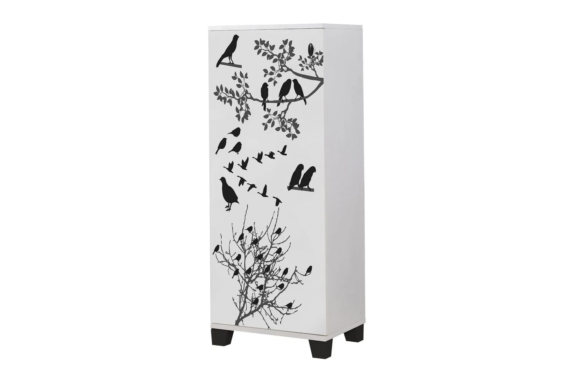 Gangoppbevaring-Shoe Cabinet Hvit|Svart Svart,Hvit