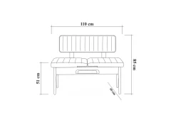 Benk-Shundrea Benk 85 cm Valnöt