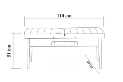 Entrebenk|Benk-Shundrea Benk 51 cm Hvit
