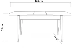 Spisegrupper-Shundrea Spisegruppe 4 deler 75 cm Hvit