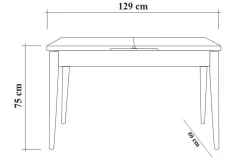 Spisegrupper-Shundrea Spisegruppe 5 deler 75 cm Valnöt
