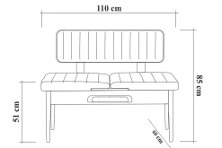 Spisegrupper-Shundrea Spisegruppe 5 deler 75 cm Valnöt