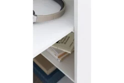 Wohnling Kontorbord-Shuping Skrivebord 120 cm med Oppbevaringshyller Hvit