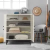 Oppbevaringsskap|Skap-Sia Highboard 95x111 cm Hvit/Brun/Lilla/Gul
