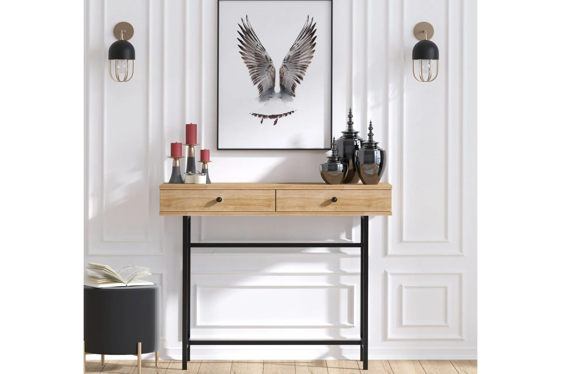 Sideboard Eik|Svart