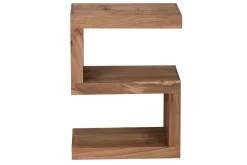 Wohnling Avlastningsbord-Sidebord Heltre, S kube, landlig stil Akasie Brun
