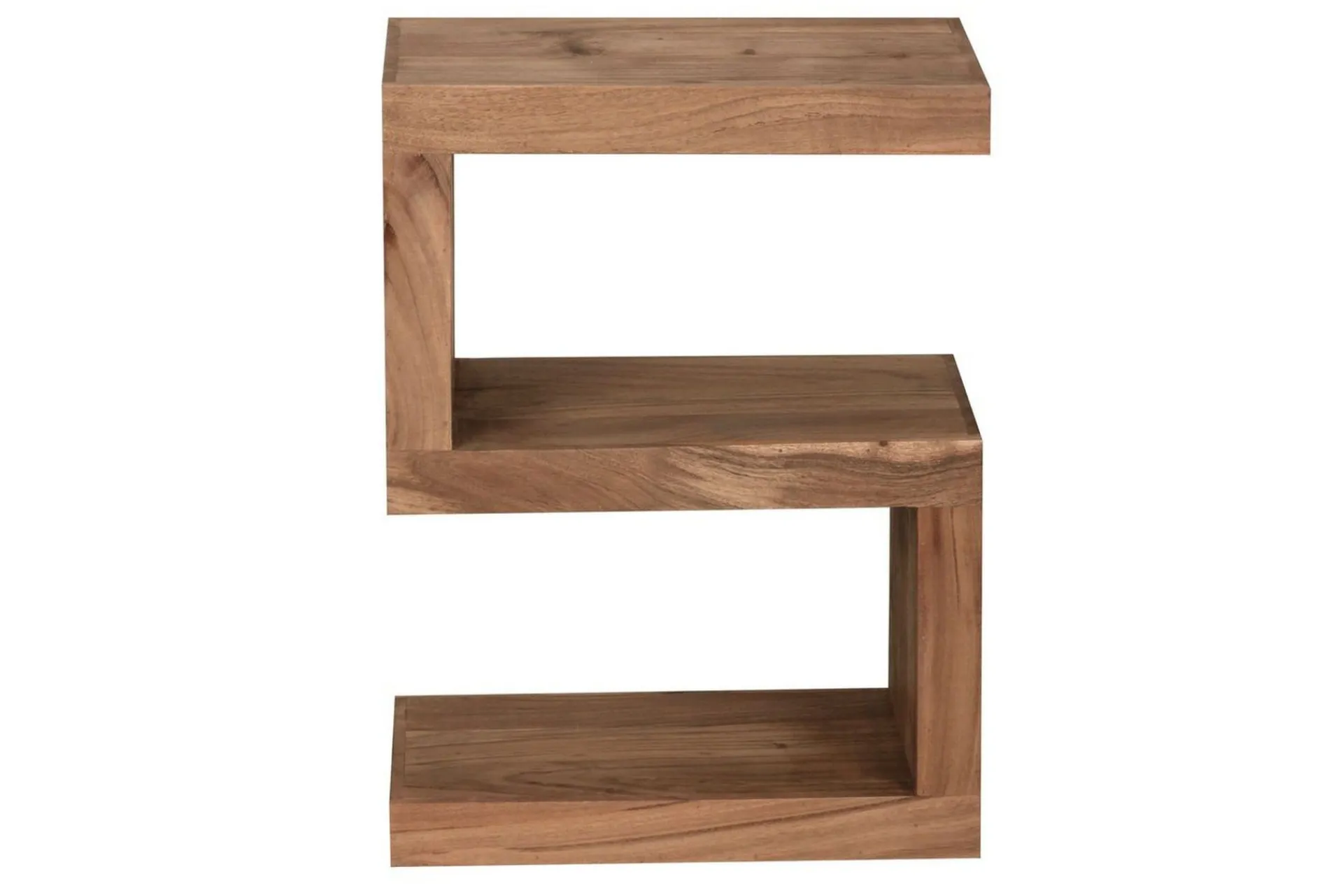 Wohnling Avlastningsbord-Sidebord Heltre, S kube, landlig stil Akasie Brun