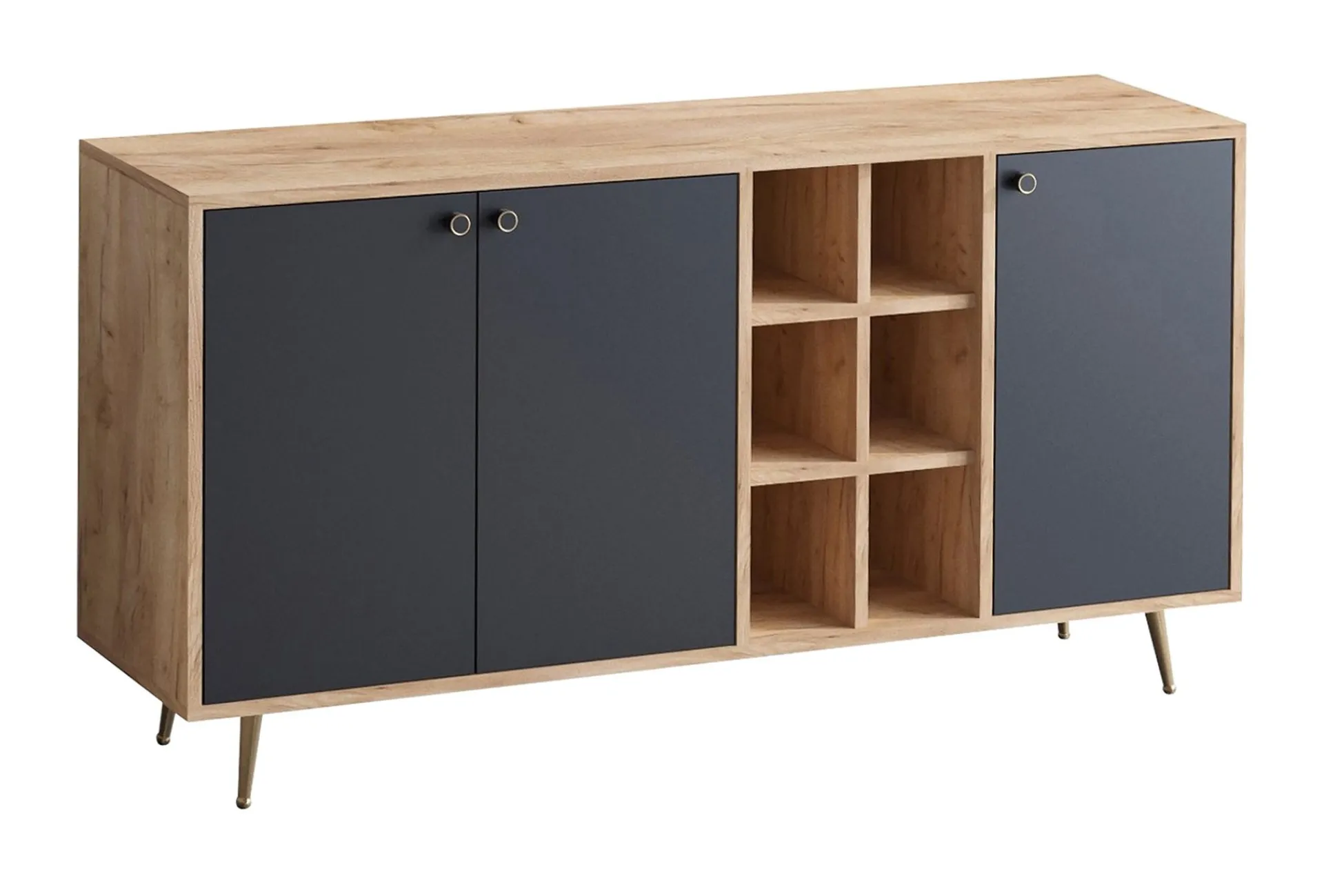 Sideboard & Skjenker-Sidobord Ek|Svart Natur,Antracit