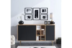 Sideboard & Skjenker-Sidobord Ek|Svart Natur,Antracit