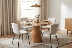 Bark Spisegrupper-Siena spisegruppe rund 110 cm med 4 Katy spisestoler Eik