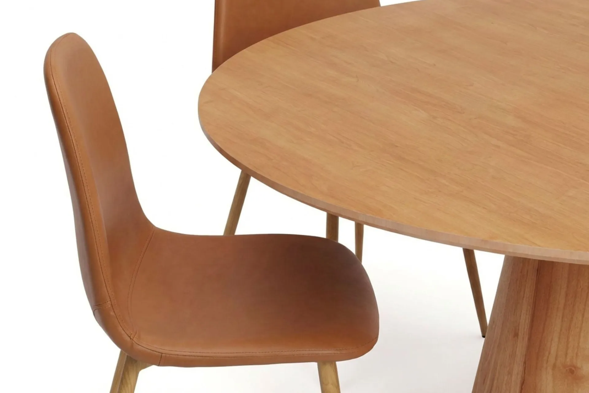Bark Spisegrupper-Siena spisegruppe rund 110 cm med 4 Nibe spisestoler Eik