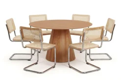 Bark Siena spisegruppe rund 150 cm med 6 Build spisestoler
