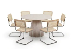 Bark Spisegrupper-Siena spisegruppe rund 130 cm med 6 Build spisestoler Hvitlasert