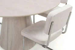 Bark Siena spisegruppe rund 150 cm med 6 Milva spisestoler