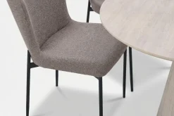 Bark Siena spisegruppe rund 110 cm med 4 Elsie spisestoler